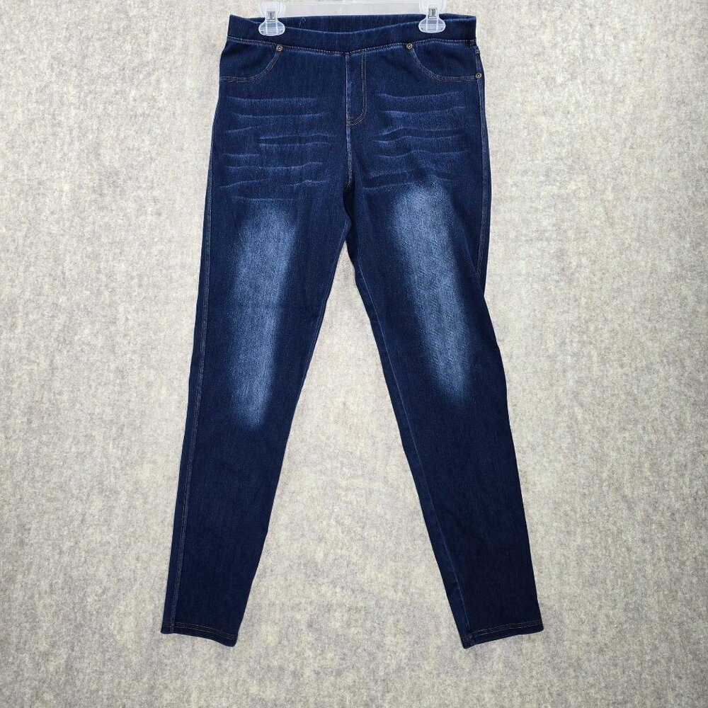Lidy Womens Jean Jeggings Dark Wash Size XL Stretch Fabric Pull-On Slim Fit